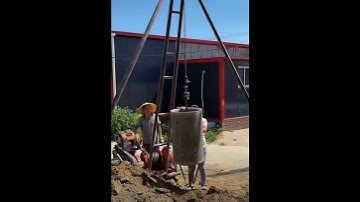 Amazing installing concrete pipe underground simple with simple tool