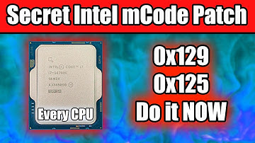 I found the actual fix for Intel crashes... TUTORIAL on the new mCode Patch 0x129