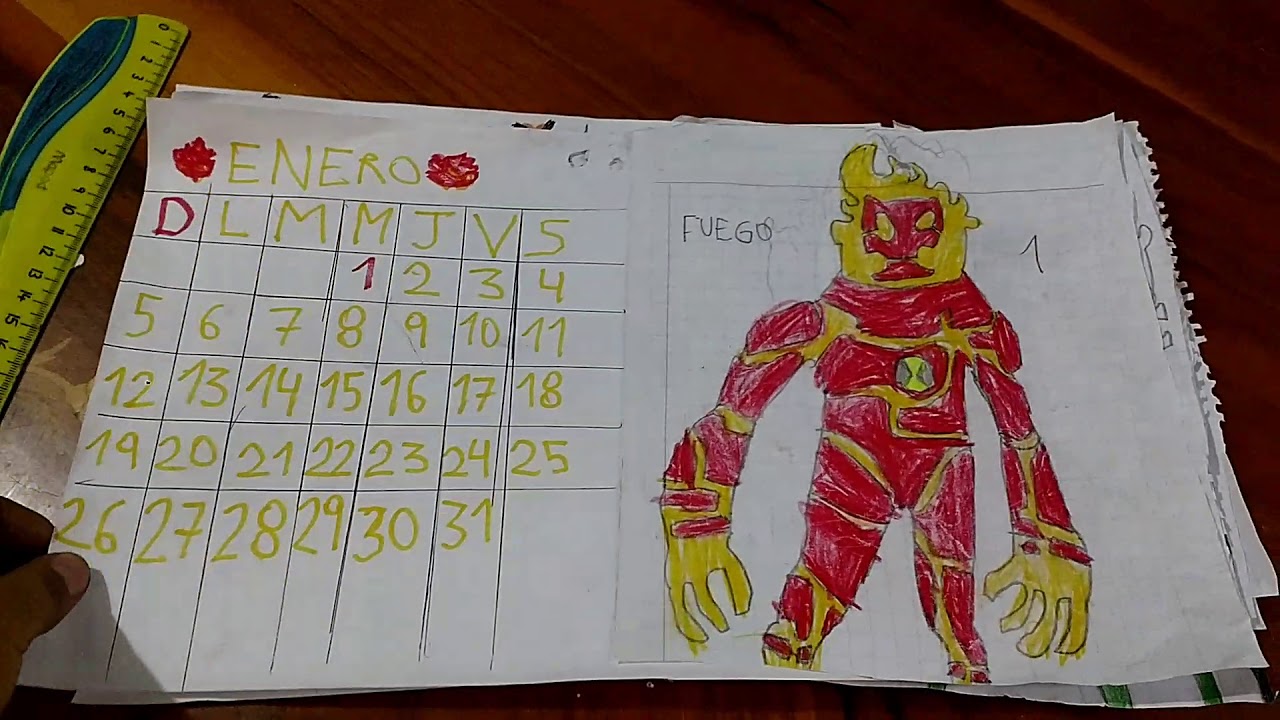 Calendario Ben 10 para imprimir: ¡Diviértete todo el año con tus personajes favoritos!