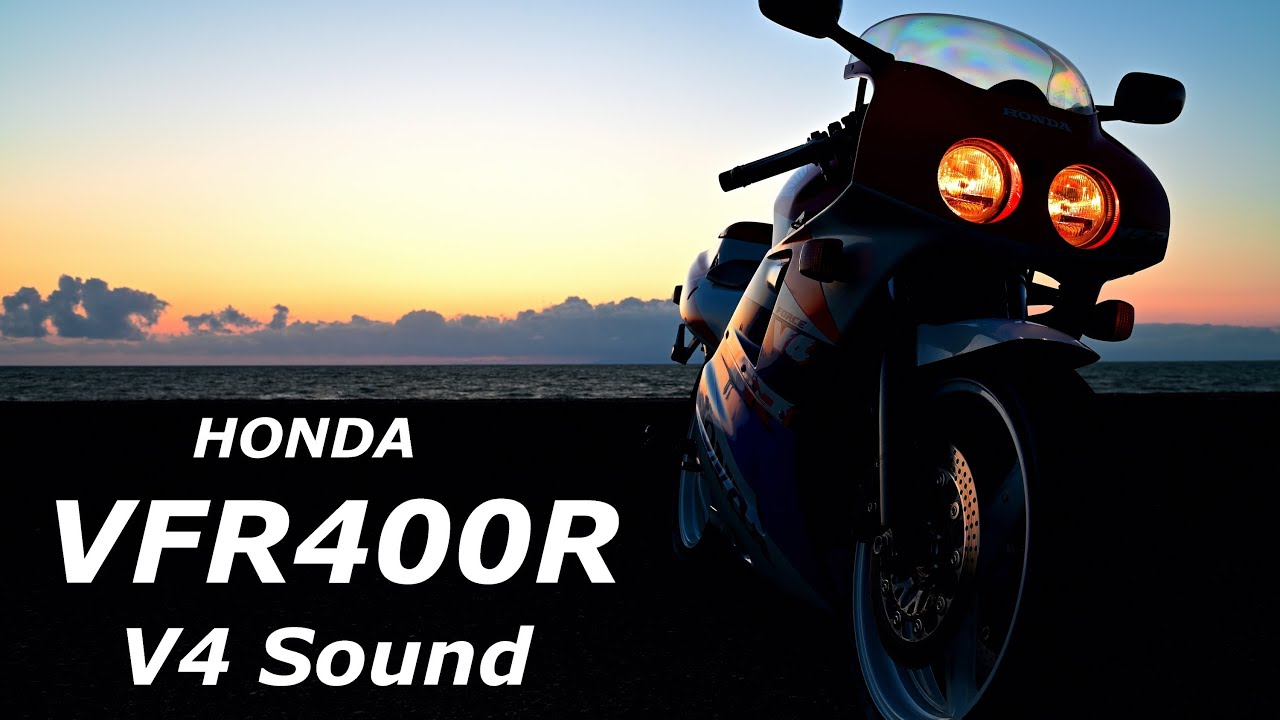 【VFR400R NC30】ホンダVFRのカムギアトレーンV4サウンドを聴け！　夜道ツーリング(高速道路あり)　作業用BGM【ASMR】