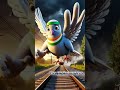 "The Pigeon and the Apple Tree on the Railway Track"#ai #video #viral #cartoon #india #train#pingeon