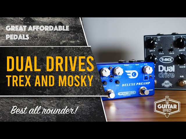Dual Drives. Two switch overdrive and distortion pedals. Trex Dual