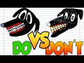 DOs & DON'Ts Drawing Cartoon Dog, Siren Head, Cartoon Cat (from Trevor's) In 1 Minute CHALLENGE!