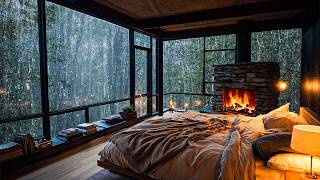 Rain Sounds for Sleeping - Natural Night Rain on Window for Fast Sleep, Stress Relief, Relax