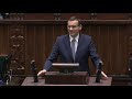 Mateusz Morawiecki podczas 14. posiedzenia Sejmu - drugie wystąpienie