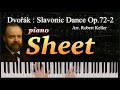 Dvořák Slavonic Dance Op 72 2 Piano Arr Robert Keller With Sheet Music 