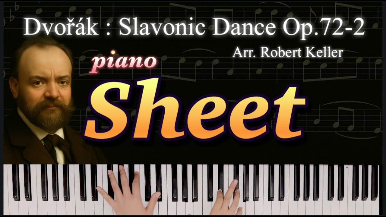 Dvořák – Славянский танец Op.72-2 🎹 Фортепиано (пер. Роберта Келлера) | С Нотами