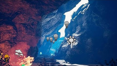 Cave on the deserted beach UE4.