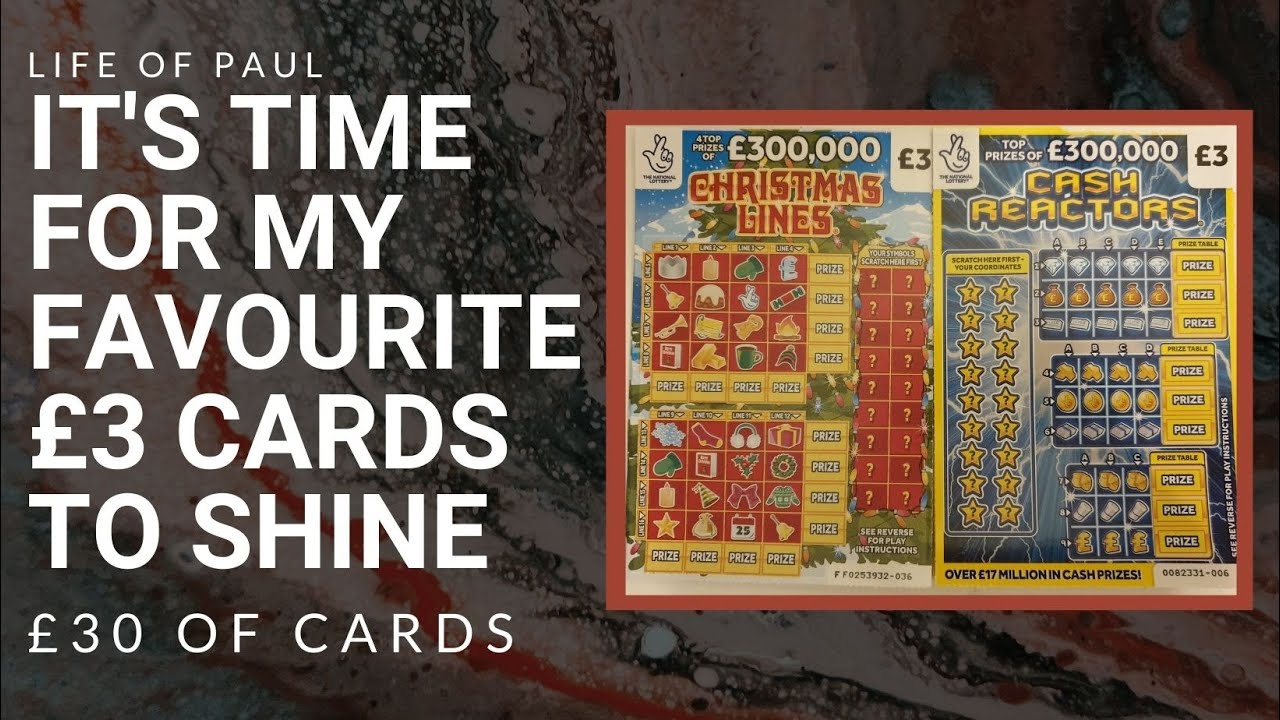 Scratch cards from the national lottery uk. £30 of Cash Reactors and Christmas Lines