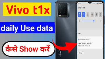 Vivo t1x me daily data use kaise show kare/how to show daily data use in vivo t1X mobile me