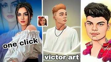 create victor art image just one click || cartoon photo editing in mobile avatar new photo editing