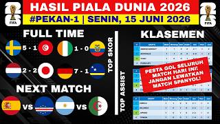 Hasil Lengkap Piala Dunia 2026 - Swedia vs Tunisia - Klasemen Piala Dunia 2026 Terbaru Hari Ini