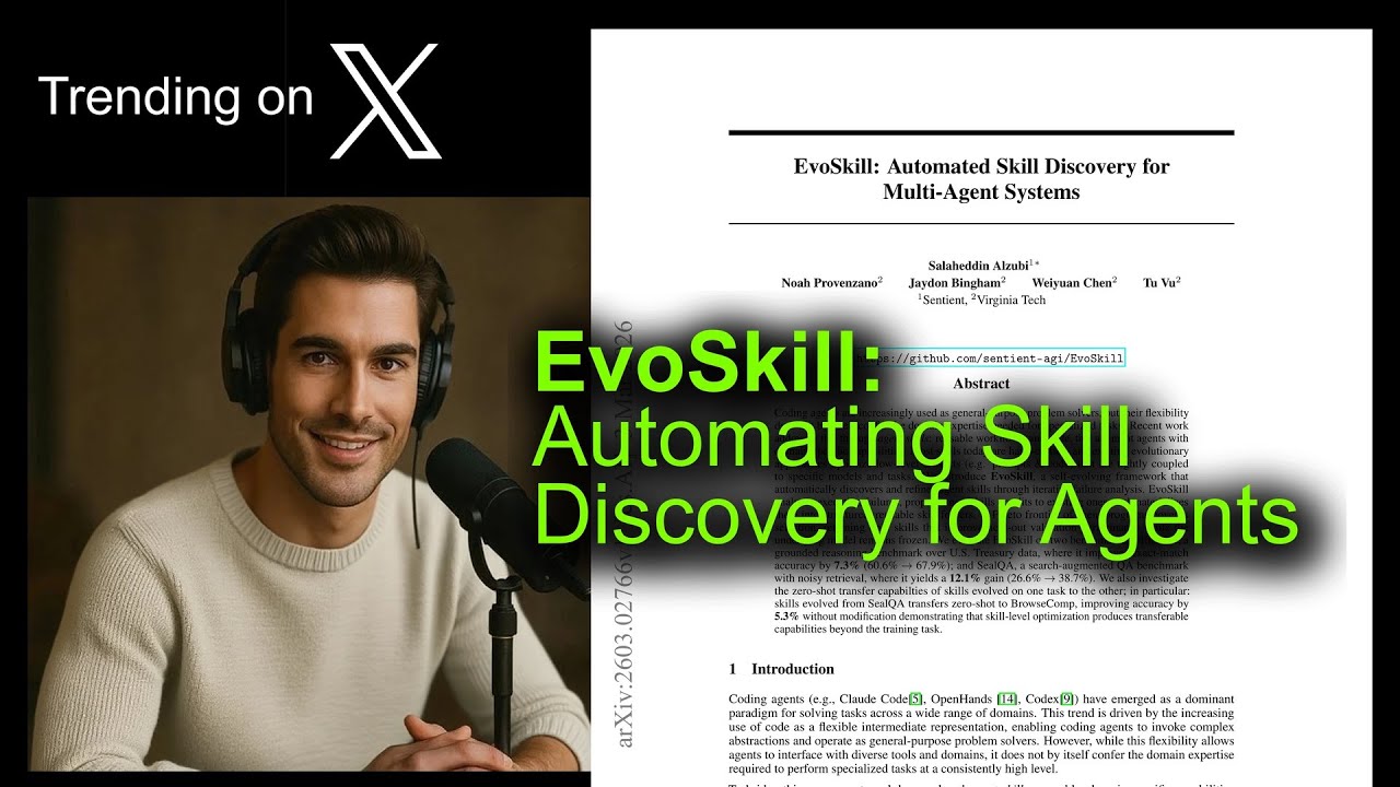 EvoSkill: Automating Skill Discovery for Agents - YouTube