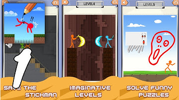 Draw N Craft - Stickman Puzzle Gameplay Walkthrough #1 - Level 1 ~ 17 (Android, IOS)