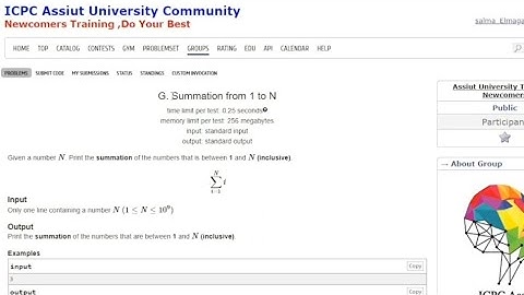 G.Summation from 1 to N | codeforces solution Assuit sheet 1