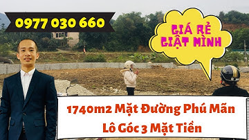 Đất Hòa Lạc| 1740m2 Mặt Đường Phú Mãn| trantrinhbđs