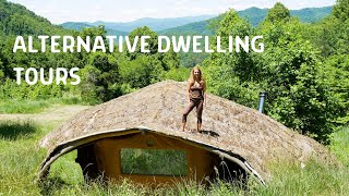 Tour Elicias Beautiful Cob Tiny House, Geodesic Dome, And Bohemian Kit House In The Nc Mountains