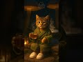 Unwind in Mushroom Forest #cat #cute #relax