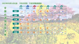2023年03月31日(金) 全国・沖縄地方 今日・週間天気予報 (午前5時動画更新 気象庁発表データ)09 OKINAWA 2023033105