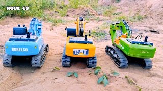 Đội Xe Cuốc Riwieu Bộ 3 Wl 16800 Huina Kobelco Cat Hitachi 07 Rc Excavator Toys Huina