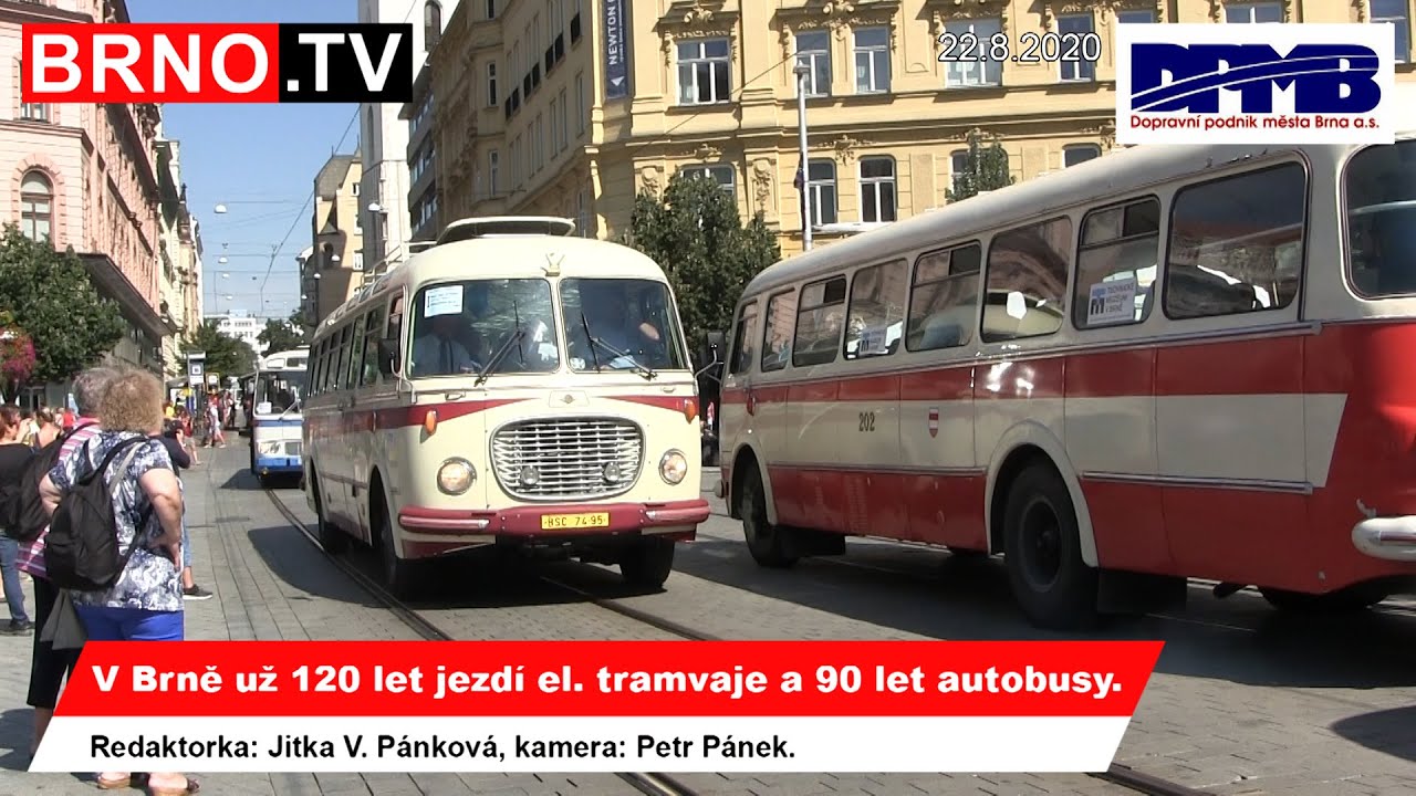 V BRNĚ UŽ 120 LET JEZDÍ ELEKTRICKÉ TRAMVAJE A 90 LET AUTOBUSY. www.BRNO.TV