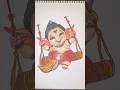 Little ganesha #drawing #viral #creationwithramneek #shorts