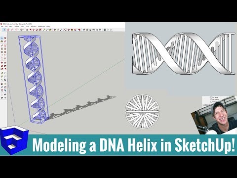 Modeling a DNA Helix in SketchUp with Curviloft and Helix Along Curve