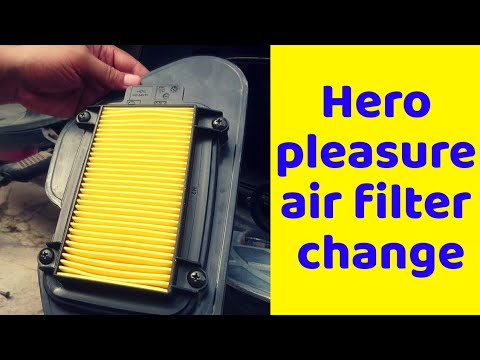 How to change_ |air-filter| in motorcycle_ |hero-pleasure| - YouTube