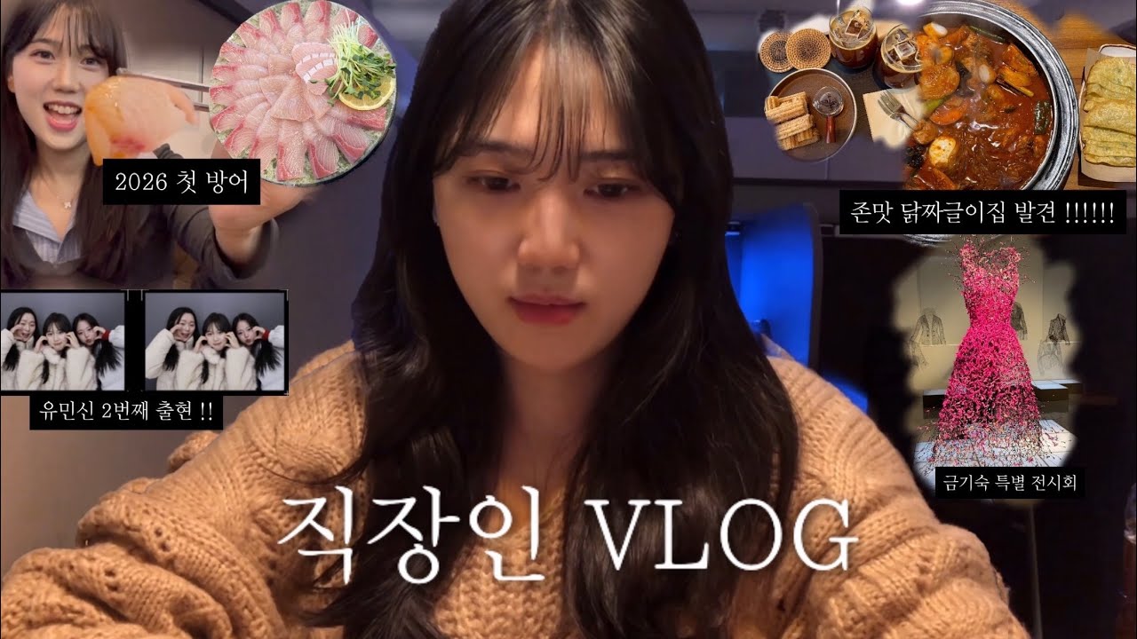 VLOG | 알차게 돌아다녔던 2월 😎 | 직장인 브이로그 | 유민신 2번째 등장 ✨ | 금기숙 기증 특별 전시회 | 종로 | 닭짜글이 맛집 | 방어 | 카페 | 먹방 | 갓생🤓