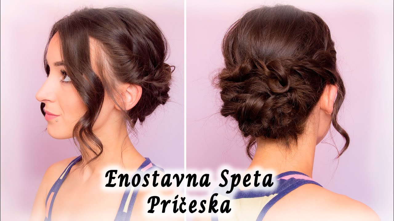 Enostavna Speta Frizura Za Kratke In Dolge Lase Tutorial Youtube