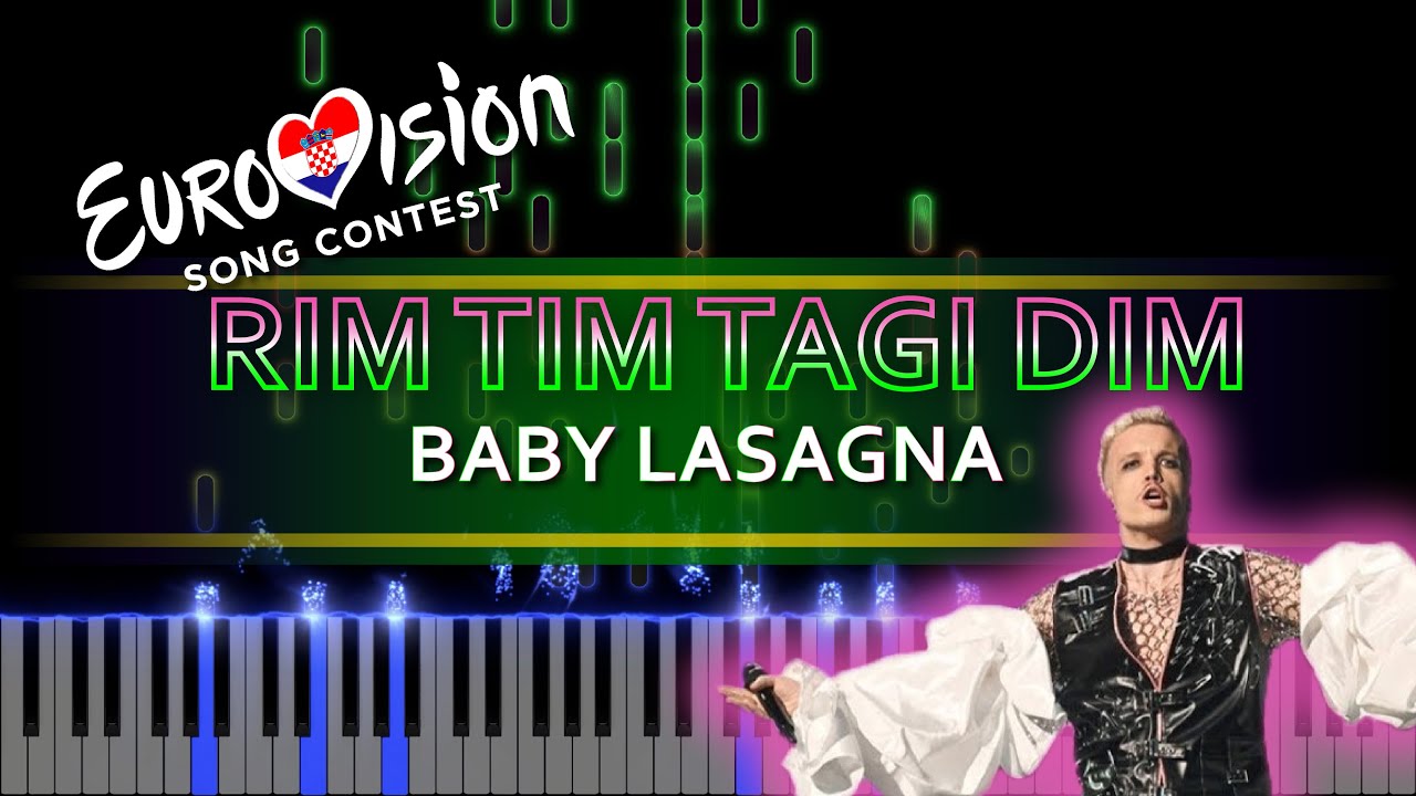 Baby Lasagna - Rim Tim Tagi Dim 🇭🇷 Croatia (Eurovision 2024) [piano tutorial + sheet piano]