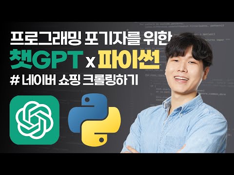 챗GPT X 파이썬으로 네이버 쇼핑 정보 크롤링하기 | 프로그래밍 포기자를 위한 챗GPT X 파이썬