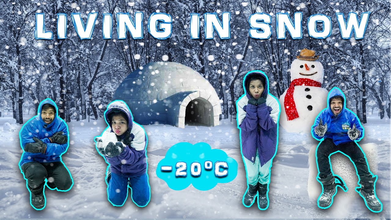Coolest Living In Snow For 24 Hours | Extreme Challenge | Hungry Birds ...