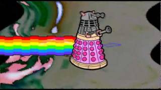 EXTERMINATE !! Nyan Dalek Cat Doctor Who Dubstep Techno Remix Vortex Rainbow Edition