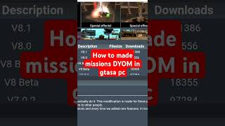 how to made missions DYOM in gtasa for pc