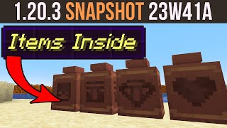Minecraft 1.20.3 Snapshot 23W41A | New Redstone | Decorated Pots Hold Items!