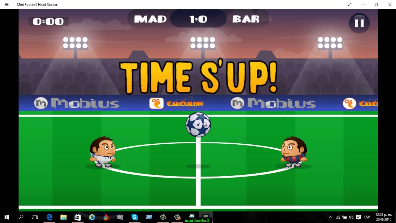 como jugar mini football head soccer (sirve solo para windows 8/8.1/10