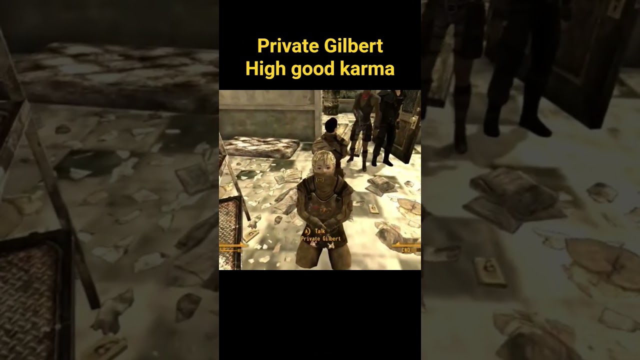 Fallout New Vegas character Karma rankings private Gilbert 