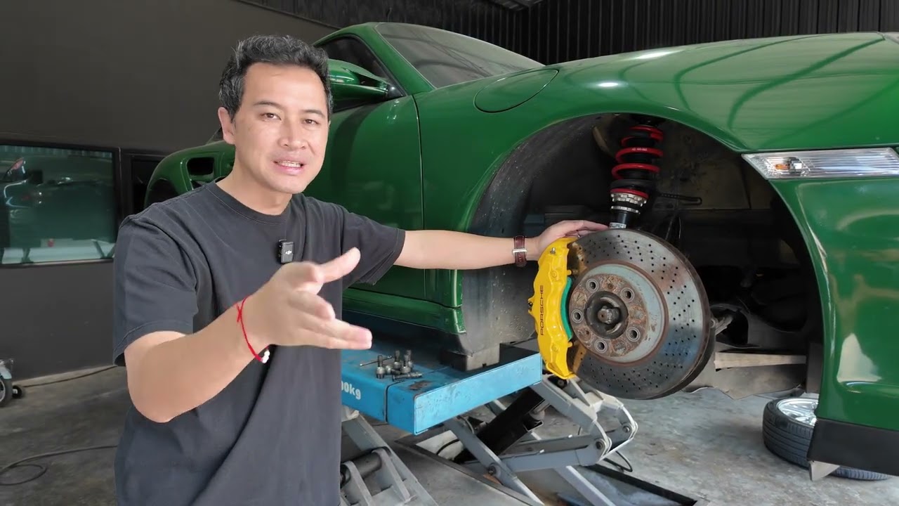 Porsche 911 Turbo  ทำสีคาลิปเปอร์เบรค คู่หน้า + คู่หลัง