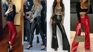glamorous latex leather pants and leggings for women and girls