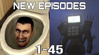 Skibidi Toilet 1-45 All Episodes : Titan Speakerman Vs Tatan Tv Man (Episode 45)