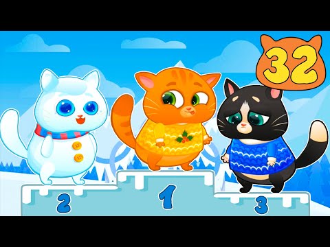 Суровый КОТИК БУБУ №32. Зимнее соревнование. МУЛЬТФИЛЬМ про котят на канале Хвостик ТВ