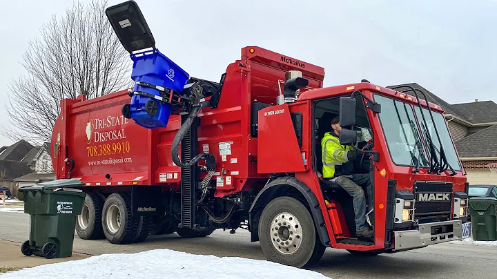Tri-State Disposal’s Brand New Mack LR McNeilus ZR Side Loader Garbage Truck
