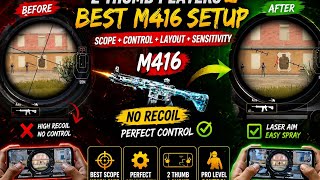 3x vs 4x vs 6x? Best Scope for 2 thumb and Non-Gyro Players 🔥 Perfect M416 Sensitivity &amp; Layout |