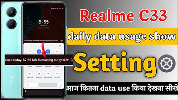 Realme C33 data usage show setting | Realme C33 me data usage show kaise kare