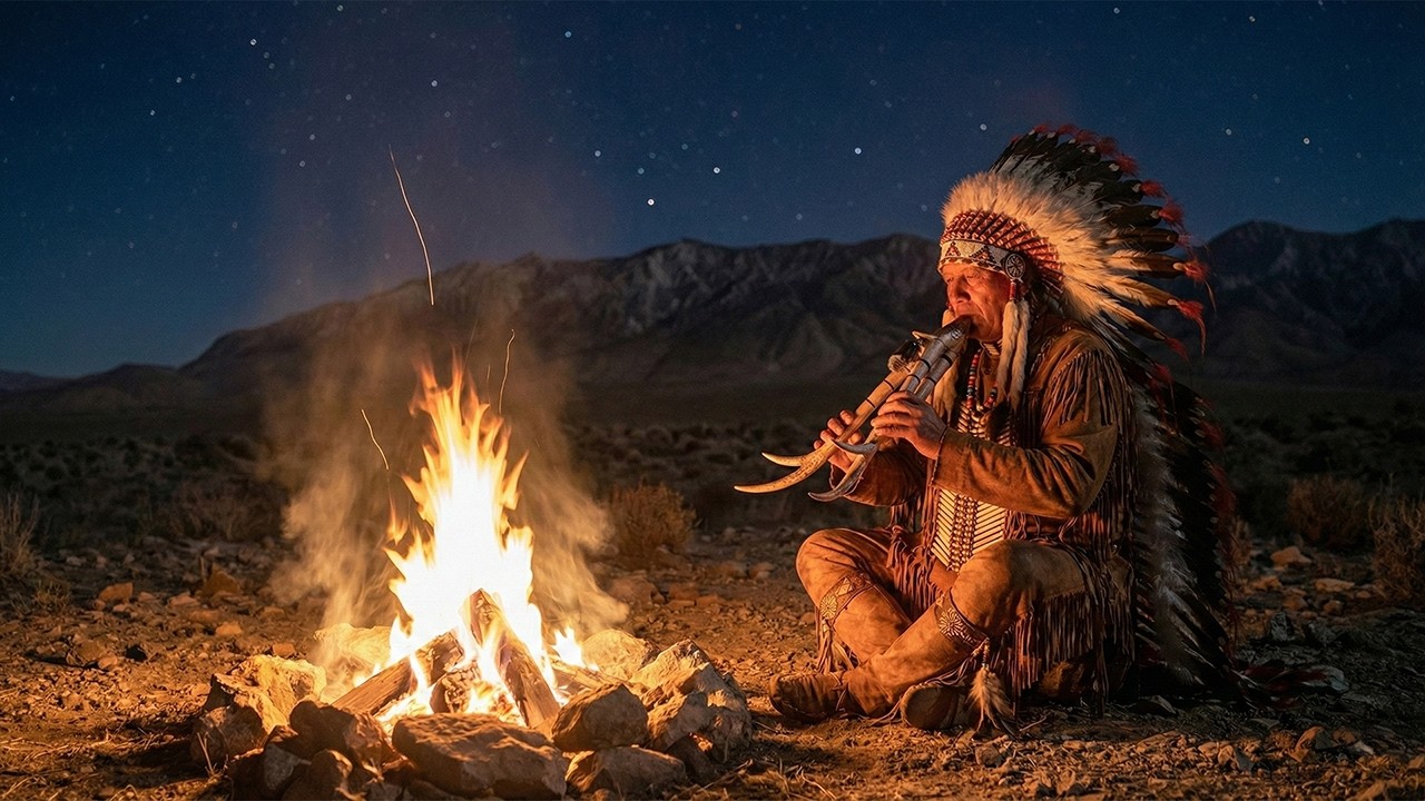 8 HOUR Shamanic Flute and Drum Sounds | Sleep, Relax, Study | No Talking