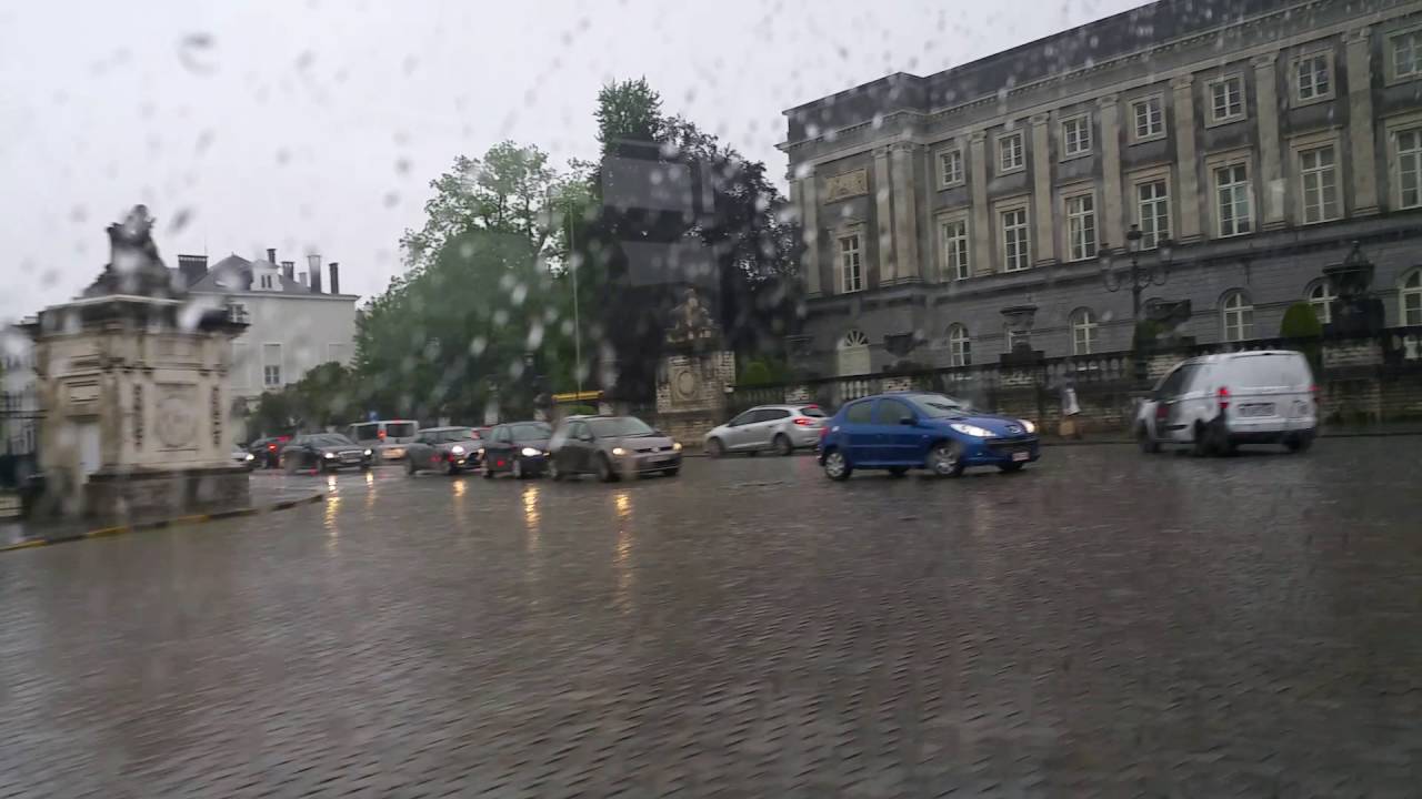 Belgium, Brussels rainy day YouTube