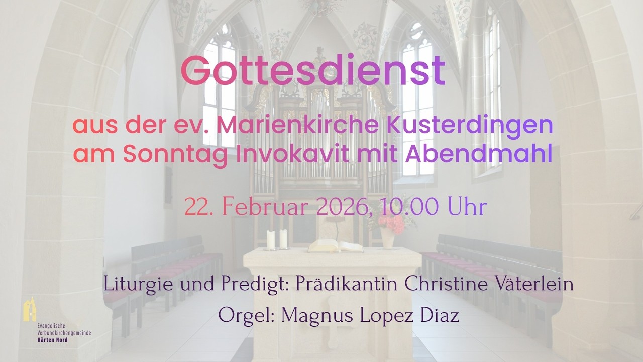Gottesdienst am Sonntag Invokavit, 22. Februar 2026 - YouTube