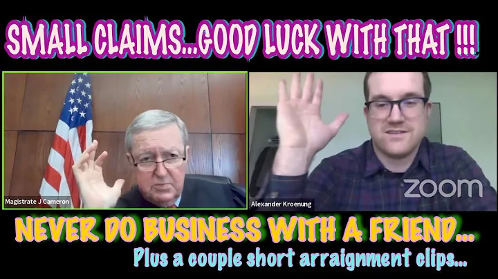 PLAINTIFF JUST AIN’T GETTIN THE MESSAGE!!  Funny Small Claims Case & A Couple Arraignment Clips…