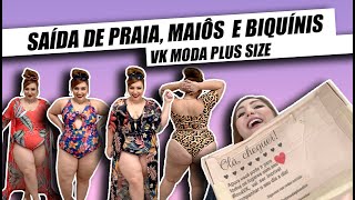 SAIDA DE PRAIA PLUS SIZE, BIQUÍNIS E MAIÔS DA VK MODA PLUS SIZE 🩱👙